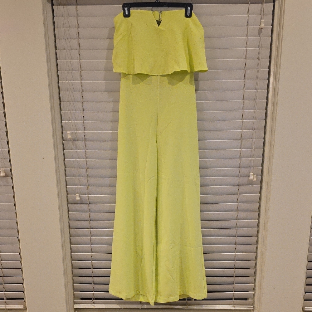 NWT Petal & Pup Vibrant Yellow Strapless Jumpsuit